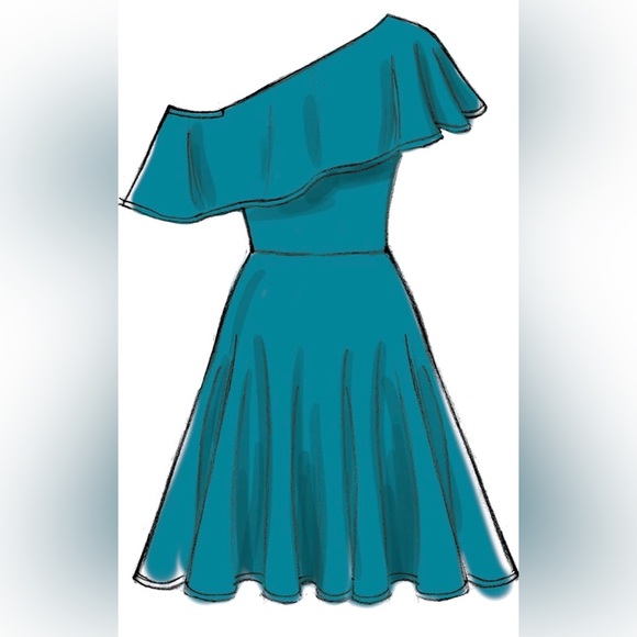 McCall’s 7683 Misses Pattern Dresses with Shouder and Skirts - Picture 3 of 8